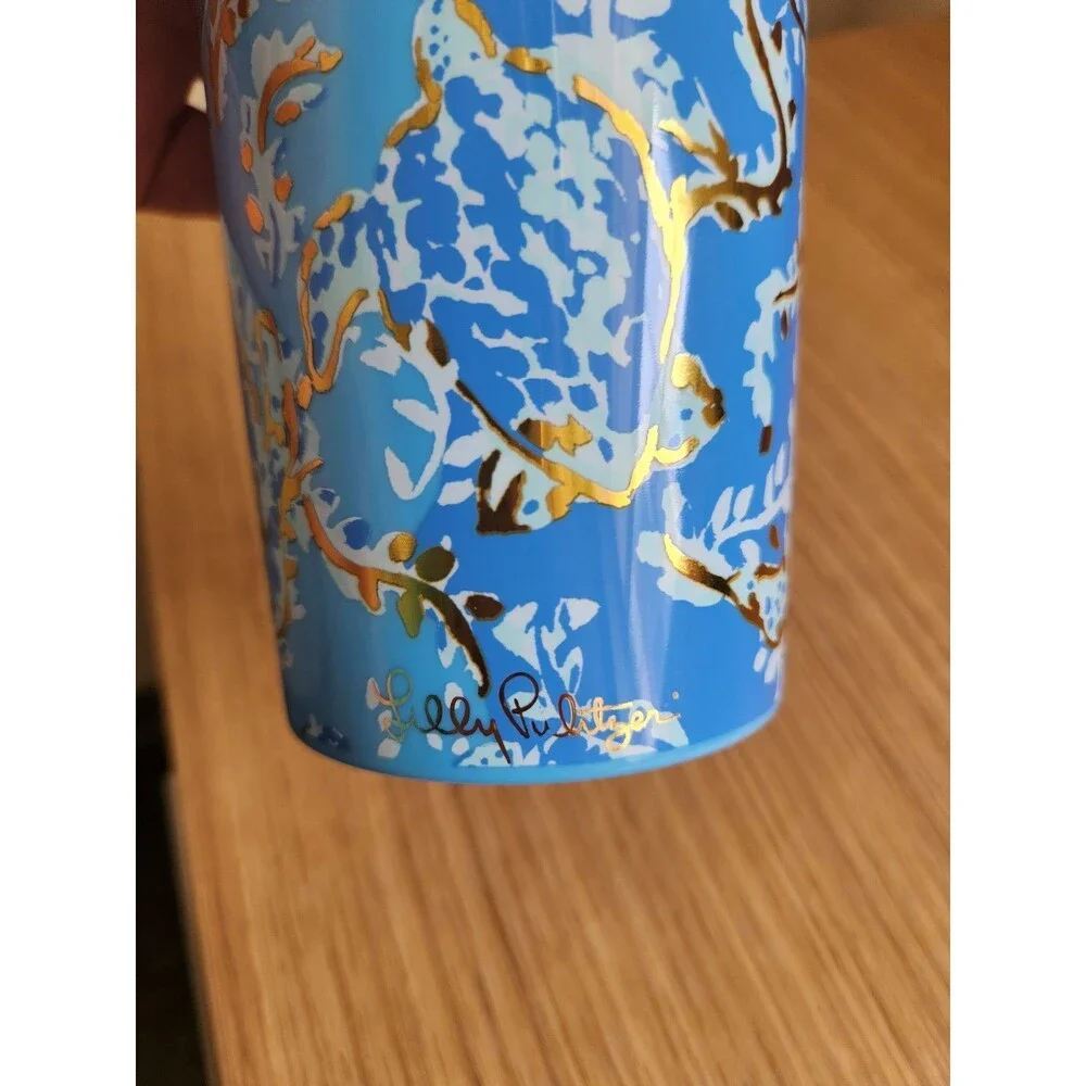 Lilly Pulitzer Blue Travel Tumbler in 